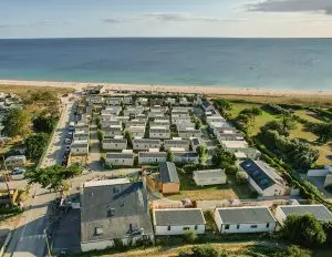 camping landrozac plage vue du ciel