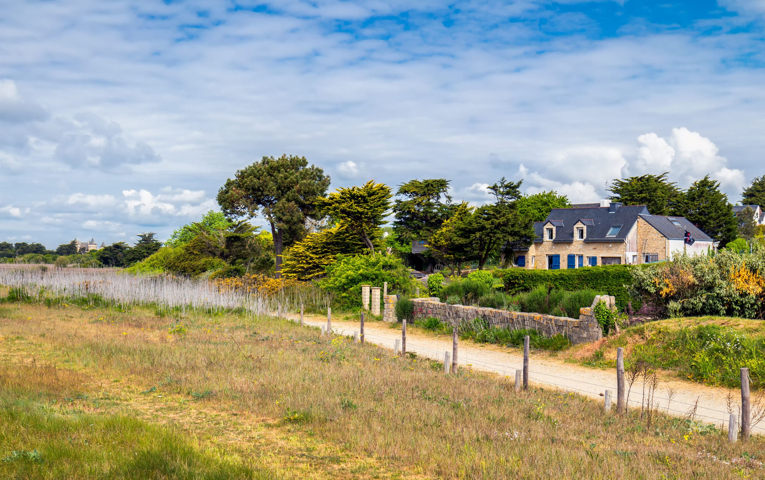 beach of landrezac, sarzeau, morbihan, brittany (bretagne), france